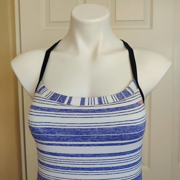Nike striped halter athletic tank top sz M/10 - Picture 3 of 8